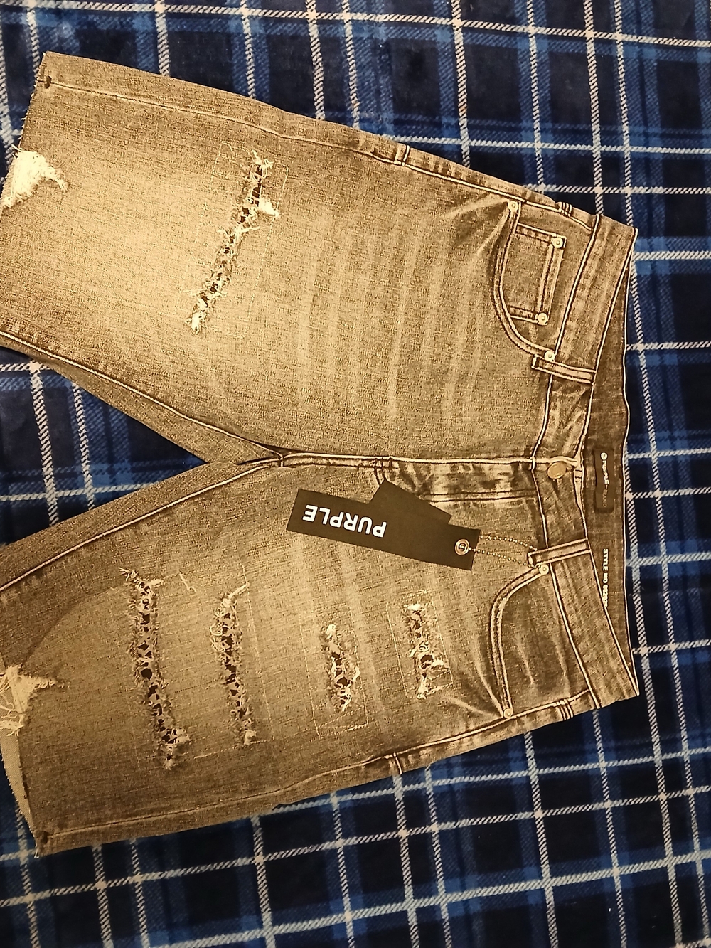 Purple Brand Grey Jean Shorts
